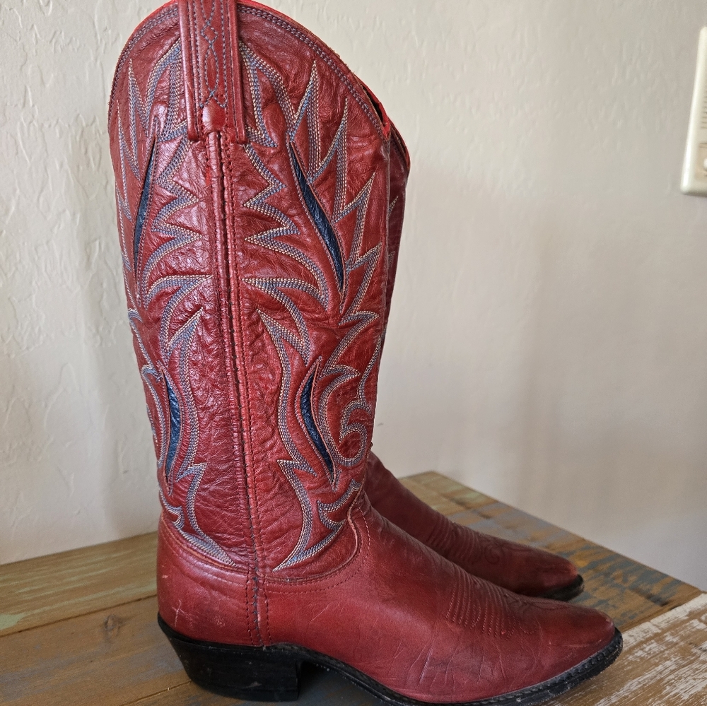 DAN POST Red Western Cowgirl Boots - Picture 14 of 16